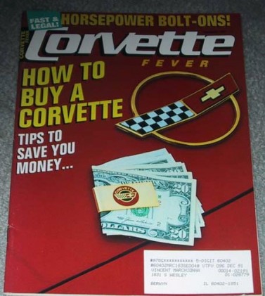 CORVETTE FEVER 1991 SEPT - '57 SEBRING VETTE, XP-895, L98, '77 ORANGE, BOLT ONS